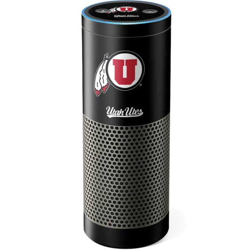 Utah Circle and Feather on Black Amazon Echo Plus Skin