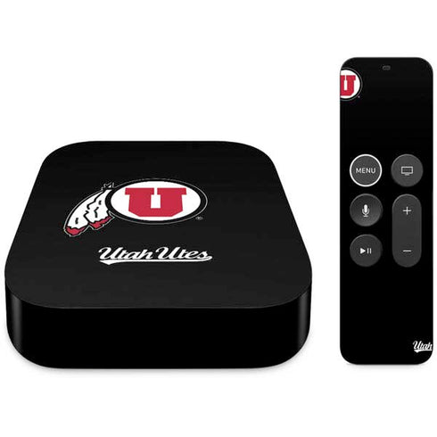 Utah Circle and Feather on Black Apple TV 4K Skin
