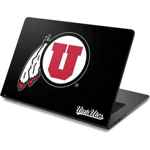 Utah Circle and Feather on Black Chromebook 13 Skin