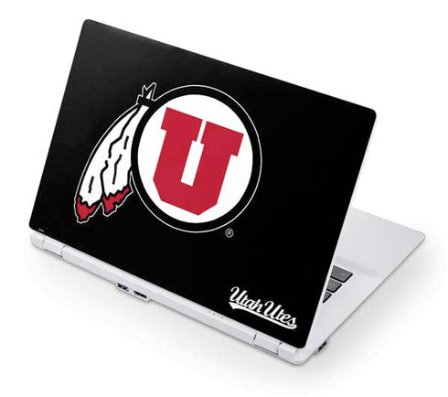 Utah Circle and Feather on Black Chromebook 13.3in (CB5-311P-T9AB) Skin