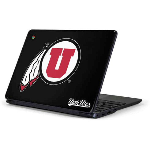 Utah Circle and Feather on Black Chromebook 3 11.6in 500c13-k01 Skin