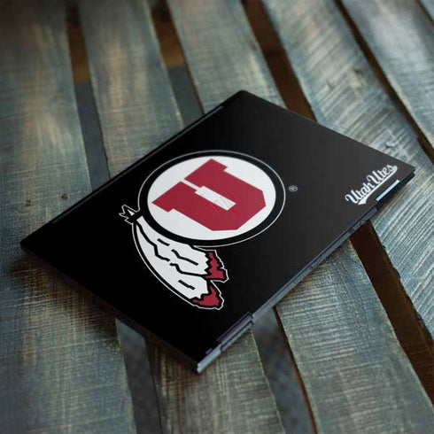 Utah Circle and Feather on Black Envy x360 13z (2018) Skin