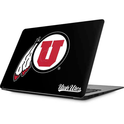 Utah Circle and Feather on Black MacBook 12-inch (2015 Retina Display) Skin
