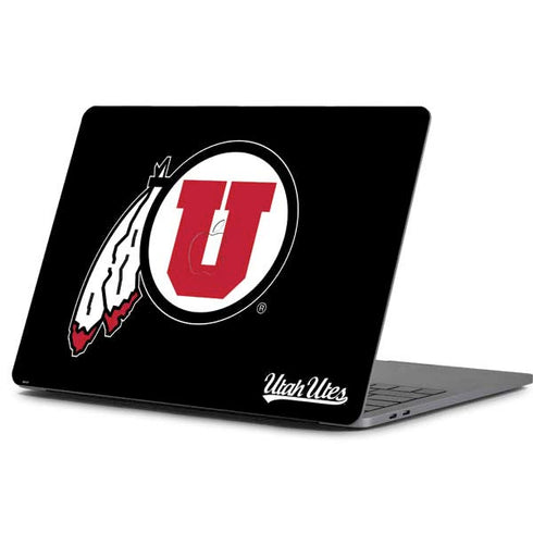 Utah Circle and Feather on Black MacBook Pro 13-inch (2016-17) Skin