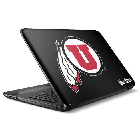 Utah Circle and Feather on Black Notebook 15-ba009dx Skin