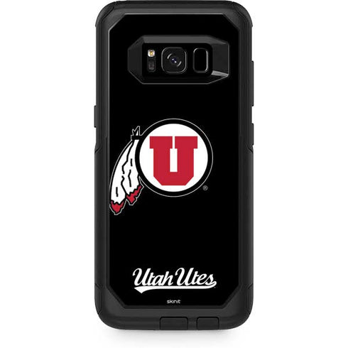 Utah Circle and Feather on Black OtterBox Commuter Galaxy S8 Plus Skin
