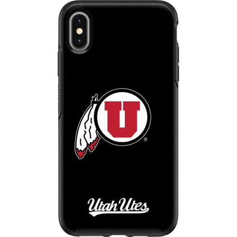 Utah Circle and Feather on Black OtterBox Symmetry iPhone XS Max Skin