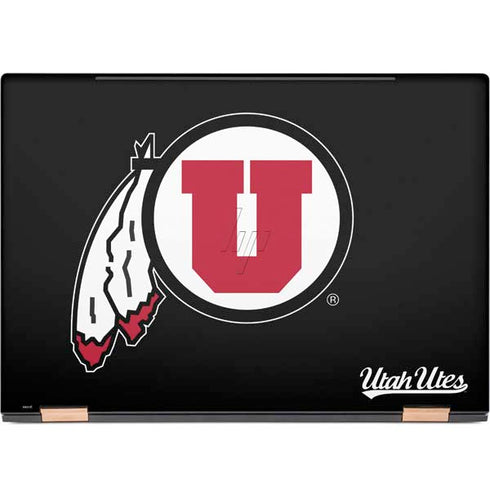 Utah Circle and Feather on Black Spectre x360 15t Skin