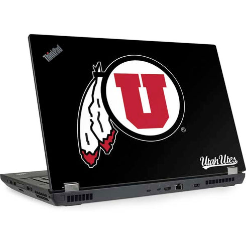 Utah Circle and Feather on Black ThinkPad P71 Skin