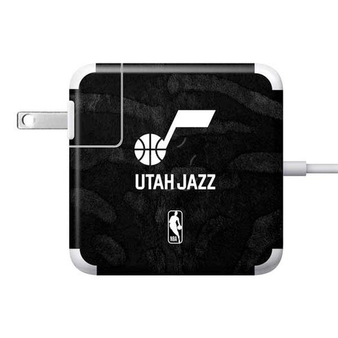 NBA Utah Jazz Black Animal Print 85W Power Adapter (15 and 17 inch MacBook Pro Charger) Skin
