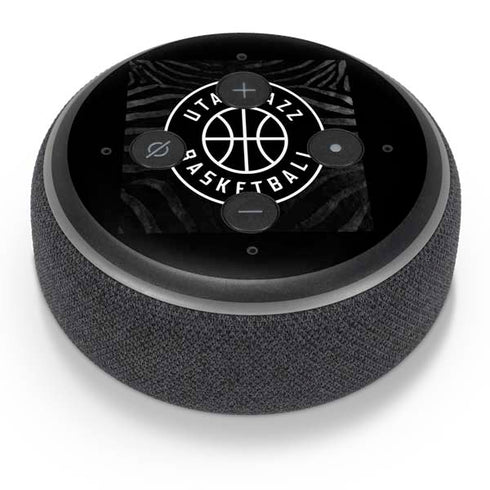 NBA Utah Jazz Black Animal Print Amazon Echo Dot Skin