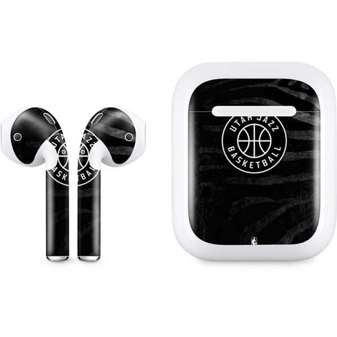 NBA Utah Jazz Black Animal Print Apple AirPods Skin