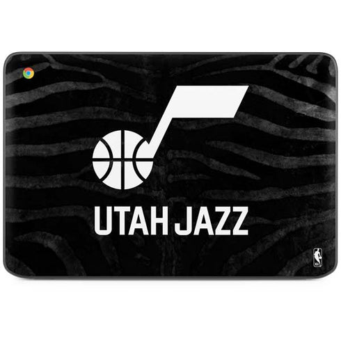 NBA Utah Jazz Black Animal Print HP Chromebook Skin