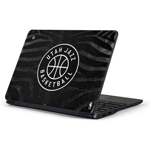 NBA Utah Jazz Black Animal Print Samsung Chromebook Skin