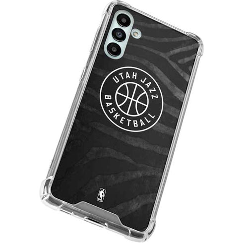 NBA Utah Jazz Black Animal Print Galaxy A13 5G Clear Case