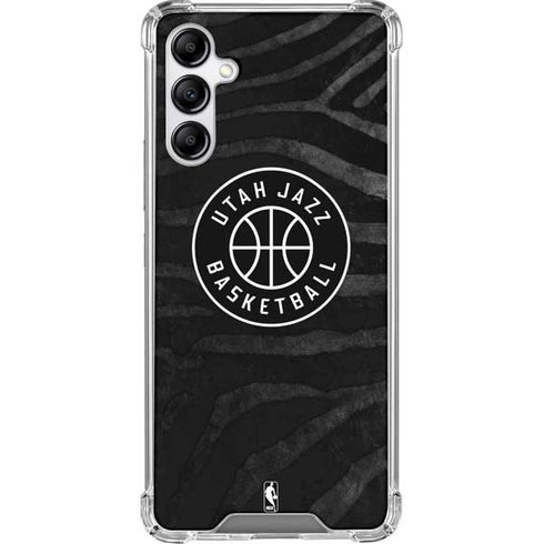 NBA Utah Jazz Black Animal Print Galaxy A14 5G Clear Case