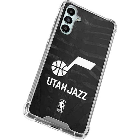 NBA Utah Jazz Black Animal Print Galaxy A15 5G Clear Case