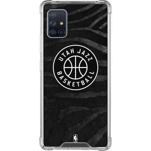 NBA Utah Jazz Black Animal Print Galaxy A51 5G Clear Case