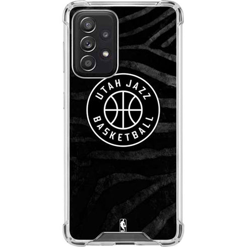 NBA Utah Jazz Black Animal Print Galaxy A52 5G Clear Case