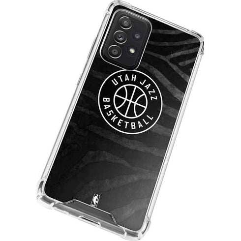 NBA Utah Jazz Black Animal Print Galaxy A52 5G Clear Case
