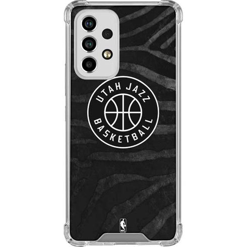 NBA Utah Jazz Black Animal Print Galaxy A53 5G Clear Case