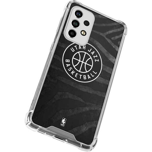 NBA Utah Jazz Black Animal Print Galaxy A53 5G Clear Case