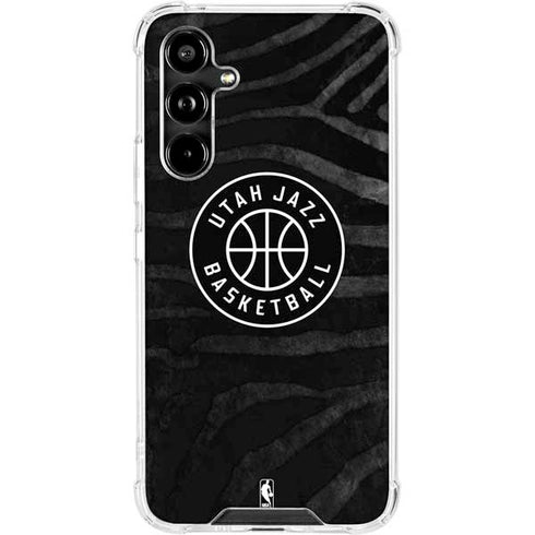 NBA Utah Jazz Black Animal Print Galaxy A54 5G Clear Case