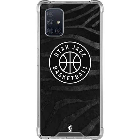 NBA Utah Jazz Black Animal Print Galaxy A71 5G Clear Case