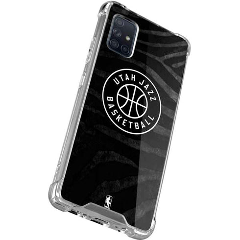 NBA Utah Jazz Black Animal Print Galaxy A71 5G Clear Case