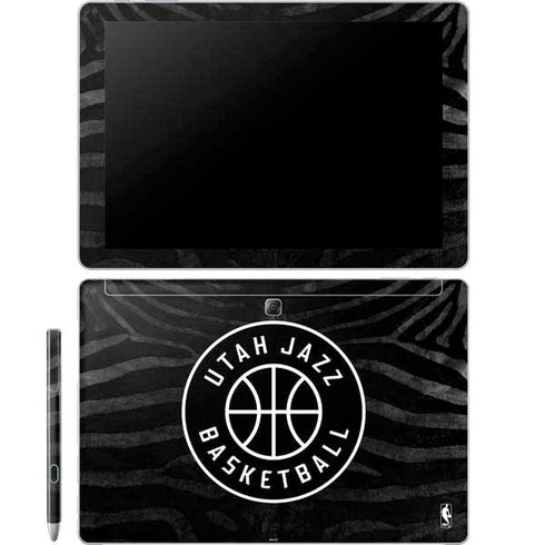 NBA Utah Jazz Black Animal Print Galaxy Book 12in Skin
