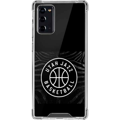 NBA Utah Jazz Black Animal Print Galaxy Note20 5G Clear Case