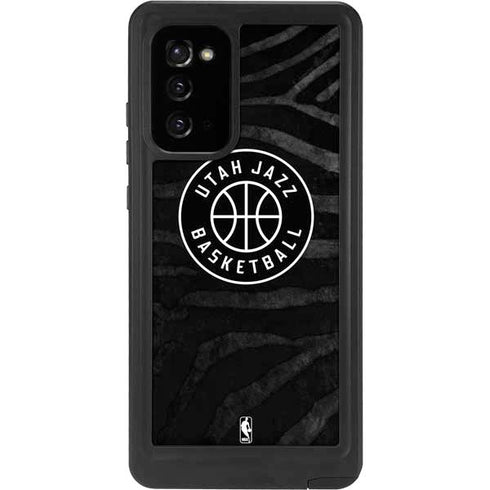 NBA Utah Jazz Black Animal Print Galaxy Note20 5G Waterproof Case