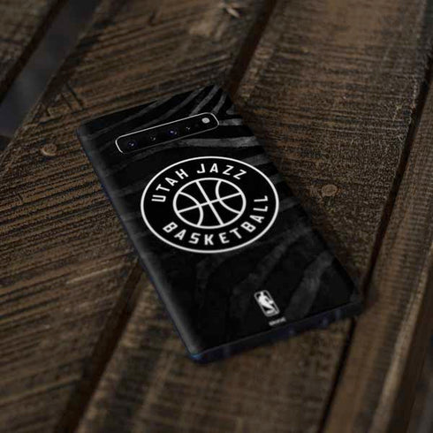 NBA Utah Jazz Black Animal Print Galaxy S10 Skin