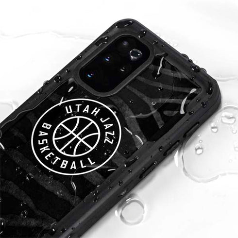NBA Utah Jazz Black Animal Print Galaxy S20 Plus Waterproof Case