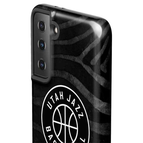 NBA Utah Jazz Black Animal Print Galaxy S21 FE Pro Case