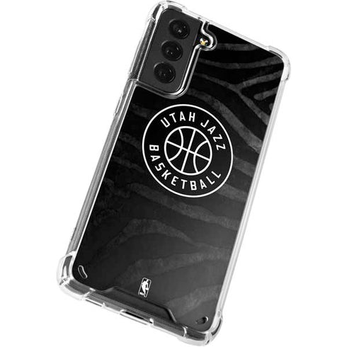 NBA Utah Jazz Black Animal Print Galaxy S21 Plus 5G Clear Case