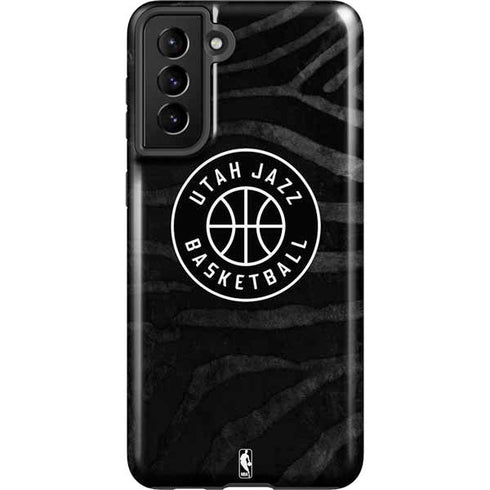 NBA Utah Jazz Black Animal Print Galaxy S21 Plus 5G Pro Case