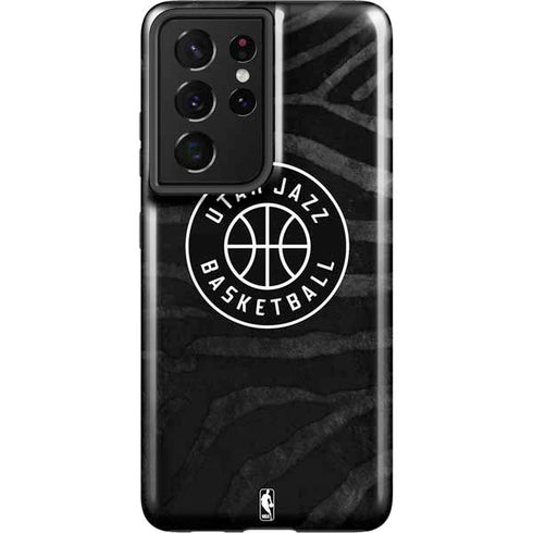 NBA Utah Jazz Black Animal Print Galaxy S21 Ultra 5G Pro Case