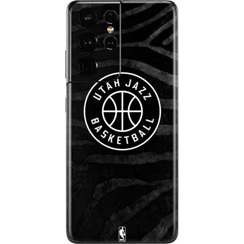 NBA Utah Jazz Black Animal Print Galaxy S21 Ultra 5G Skin