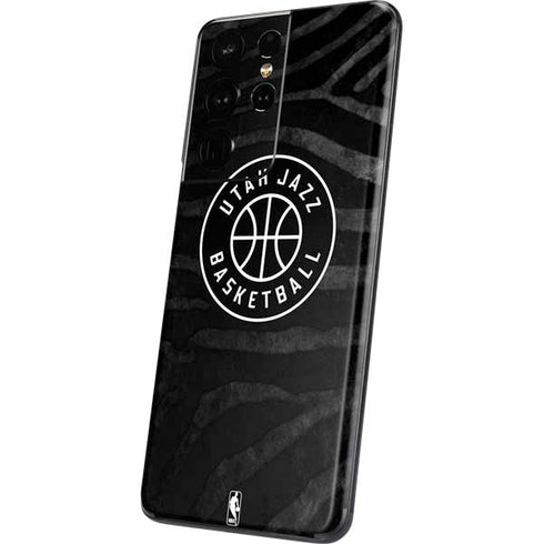 NBA Utah Jazz Black Animal Print Galaxy S21 Ultra 5G Skin
