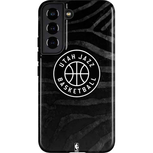 NBA Utah Jazz Black Animal Print Galaxy S22 Pro Case