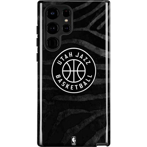 NBA Utah Jazz Black Animal Print Galaxy S22 Ultra Pro Case