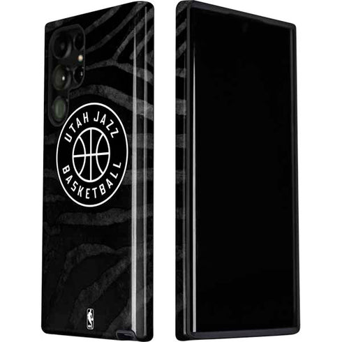 NBA Utah Jazz Black Animal Print Galaxy S22 Ultra Pro Case