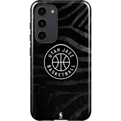 NBA Utah Jazz Black Animal Print Galaxy S23 Plus Pro Case