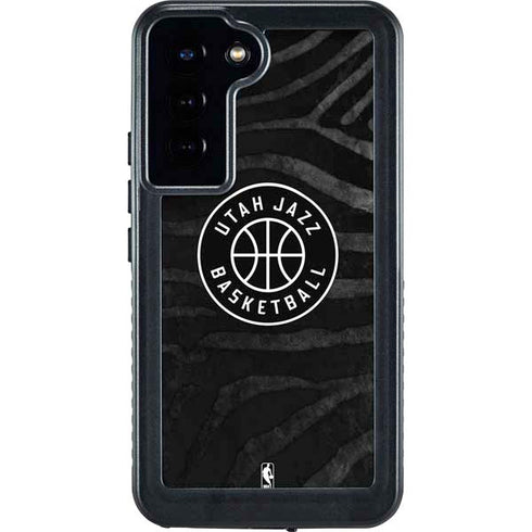 NBA Utah Jazz Black Animal Print Galaxy S23 Plus Waterproof Case