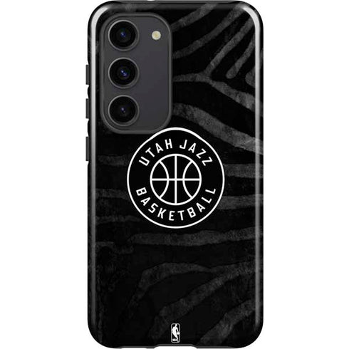 NBA Utah Jazz Black Animal Print Galaxy S23 Pro Case