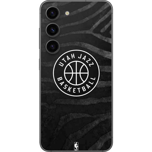 NBA Utah Jazz Black Animal Print Galaxy S23 Skin