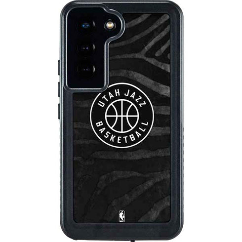 NBA Utah Jazz Black Animal Print Galaxy S23 Waterproof Case