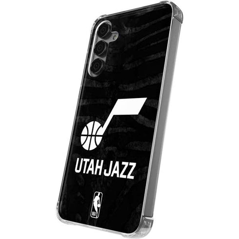 NBA Utah Jazz Black Animal Print Galaxy S24 Plus Clear Case