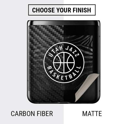 NBA Utah Jazz Black Animal Print Galaxy Z Flip Skin